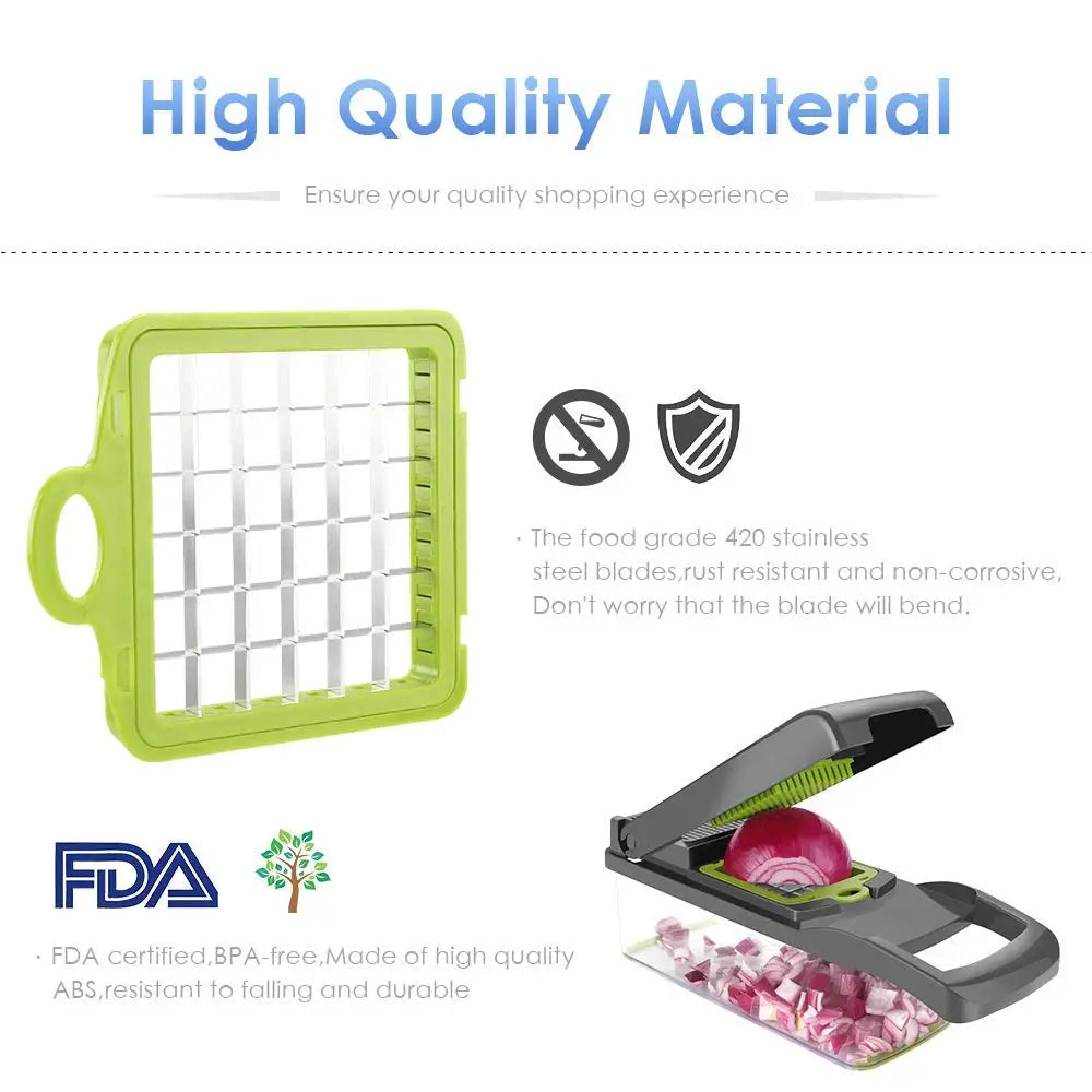 12-in-1 Vegetable Chopper – Fast, Easy & Safe Food Prep