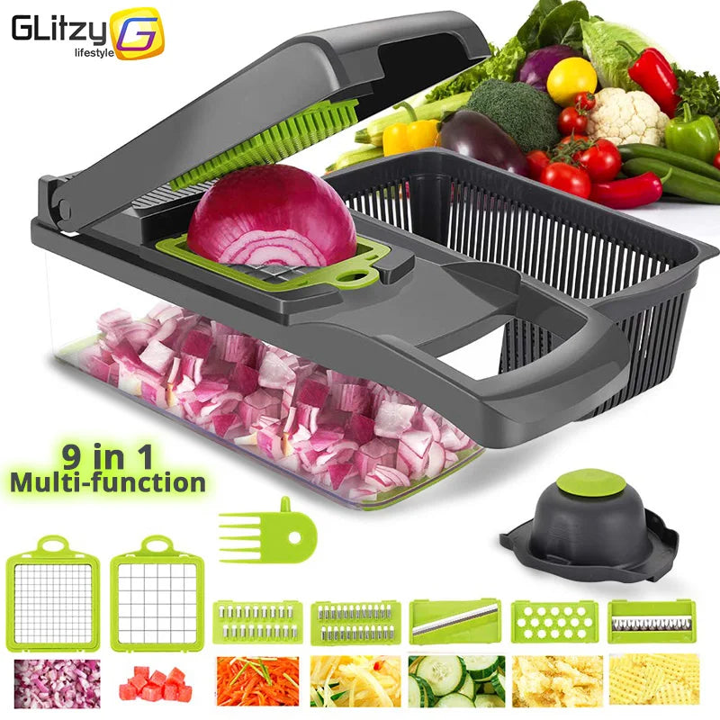 12-in-1 Vegetable Chopper – Fast, Easy & Safe Food Prep
