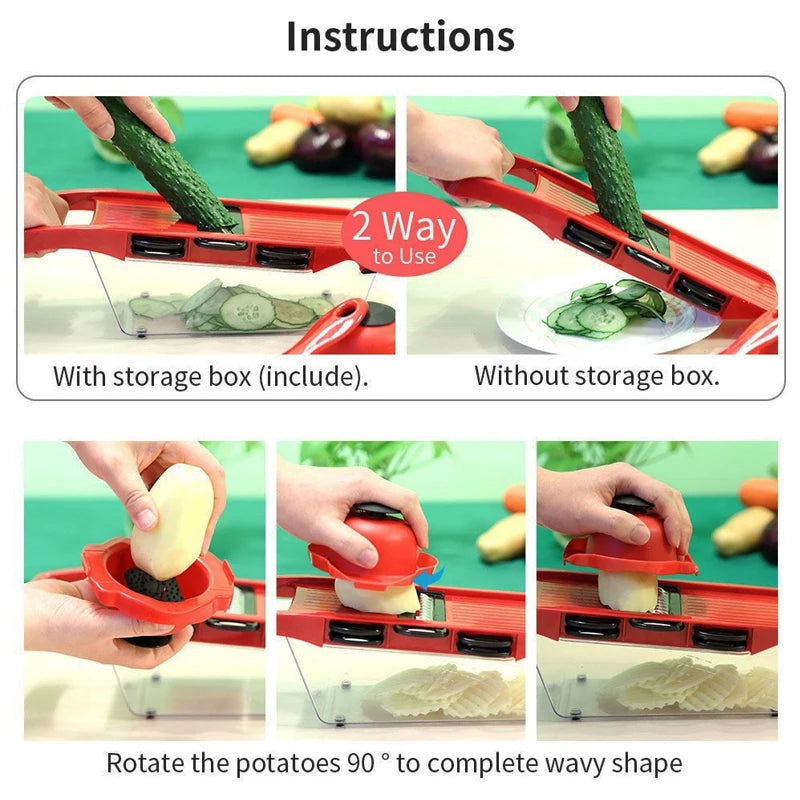 12-in-1 Vegetable Chopper – Fast, Easy & Safe Food Prep